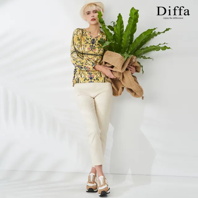 【Diffa】時尚美型卡其長褲-女