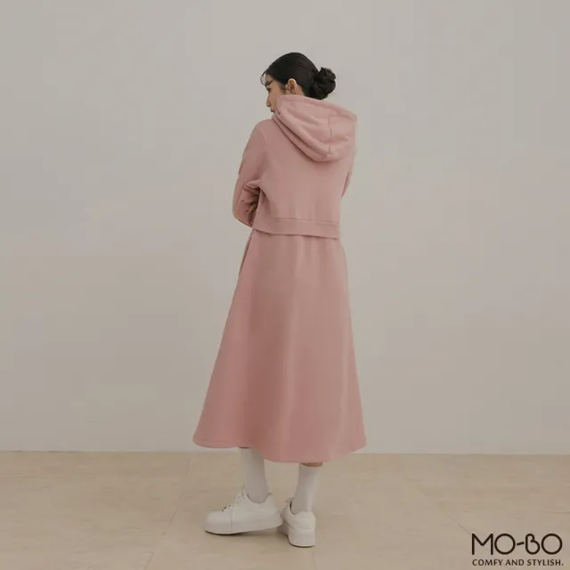 【MO-BO】MIT內刷毛縮腰連帽洋裝