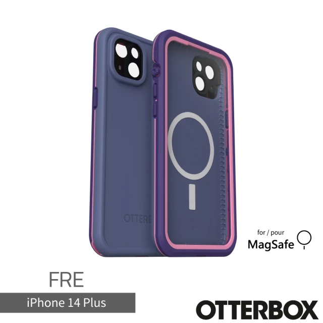 OtterBoxOtterBox LifeProof iPhone 14 Plus 6.7吋 Fre 全方位防水/雪/震/泥 保護殼-紫(支援MagSafe)