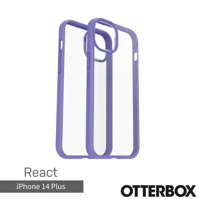 OtterBoxOtterBox iPhone 14 Plus 6.7吋 React 輕透防摔殼(透紫)