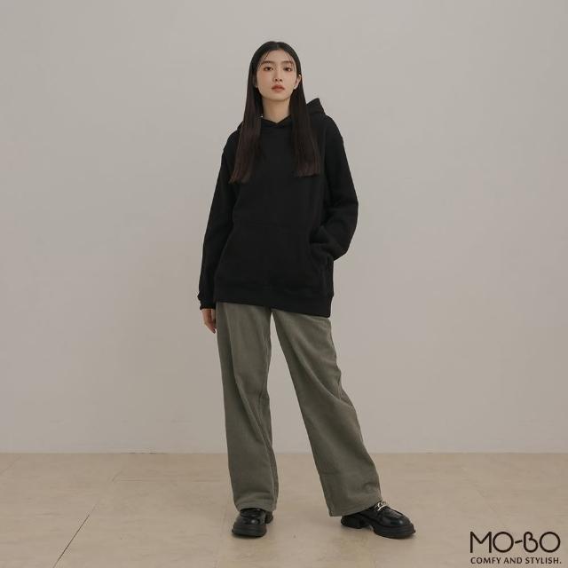 【MO-BO】MIT內刷毛打折袖連帽上衣