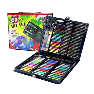 【Al Queen】水彩畫筆150件套(兒童繪畫組/彩色筆/蠟筆/粉蠟筆/彩虹筆/色鉛筆/兒童節禮物)