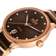 【Rado 雷達表】最新35㎜ Centrix晶萃真鑽機械錶 巧克力陶瓷玫瑰金-加上鍊機＆5豪禮 R01(R30037732)