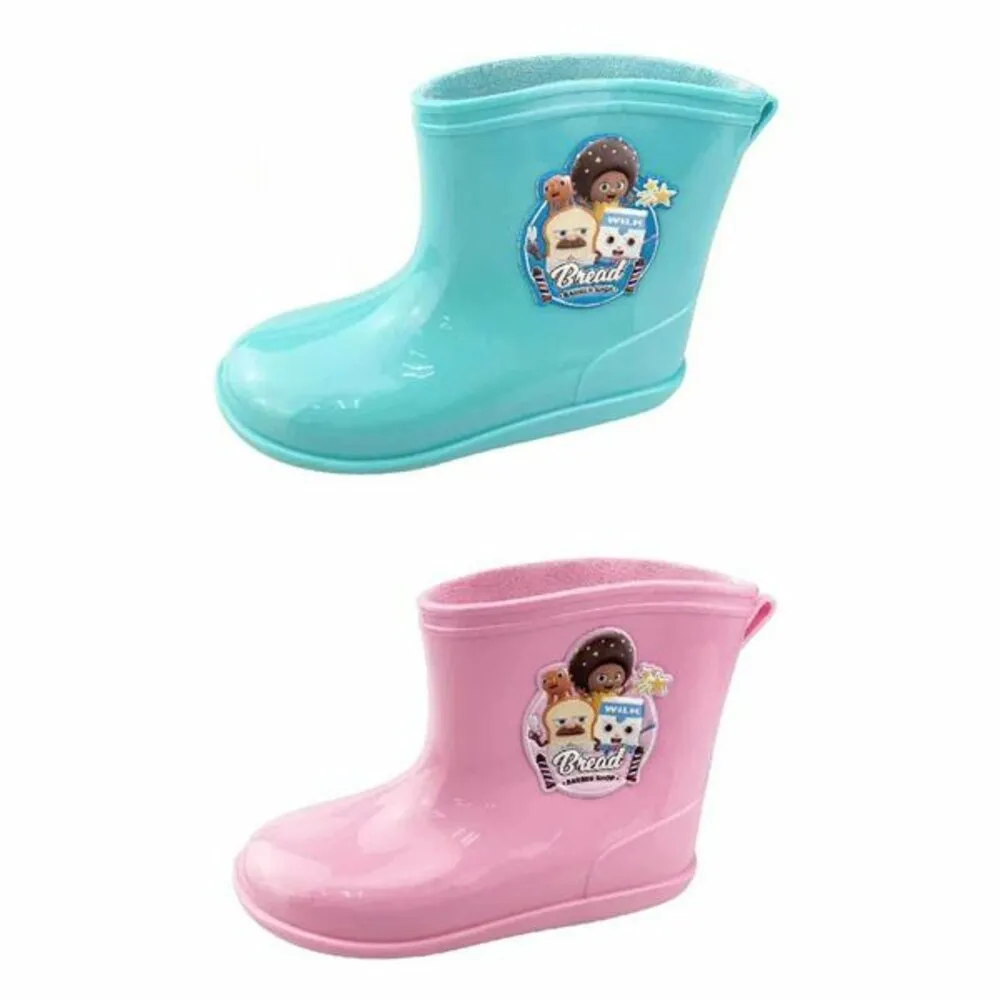 【樂樂童鞋】台灣製卡通雨鞋-兩色可選(童鞋 天才麵包理髮師 雨靴)