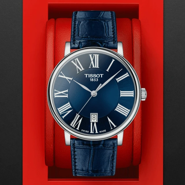 TISSOT 天梭 官方授權 CARSON 紳士時尚石英腕錶 新年禮物(T1224101604300)