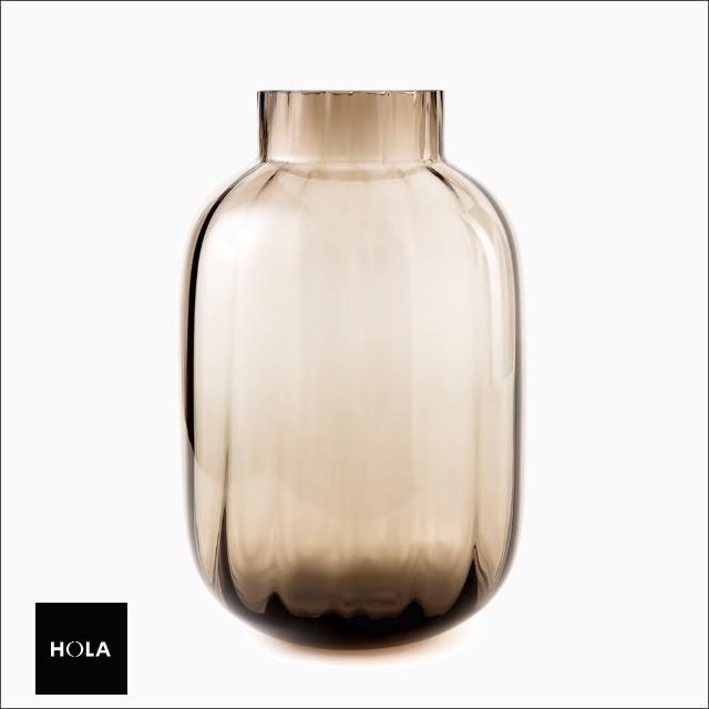 【HOLA】查莉玻璃花器28cm 可可
