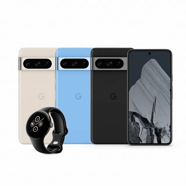 【Google】Pixel 8 Pro 5G 6.7吋(12G/128G/Tensor G3/5000萬鏡頭畫素/AI手機)(Watch 2 WiFi超值組)