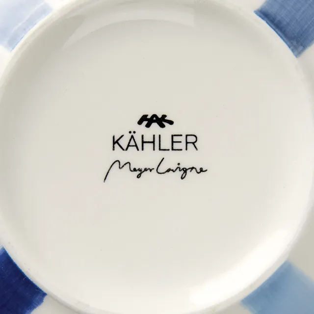 【北歐櫥窗】Kahler Signature 標緻藝術花瓶(藍、高 20cm)