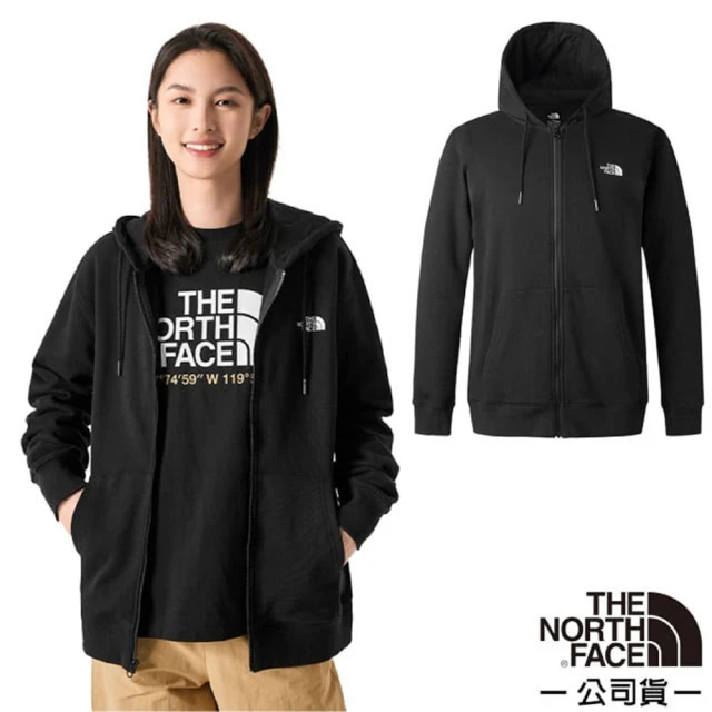 The North Face 男女 U TNF FULL ZIP KNIT TOP 機能性保暖透氣長袖連帽外套.休閒夾克(83OR-JK3 黑)