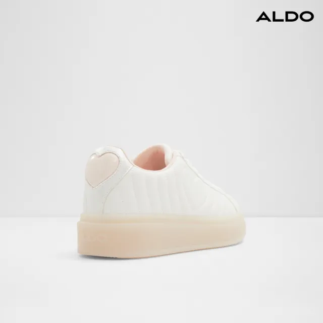 【ALDO】BIRIA-品味愛心壓紋休閒小白鞋-女鞋(白色)