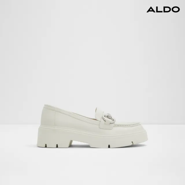 【ALDO】MISKA-品味馬銜釦厚底樂福鞋-女鞋(米白色)