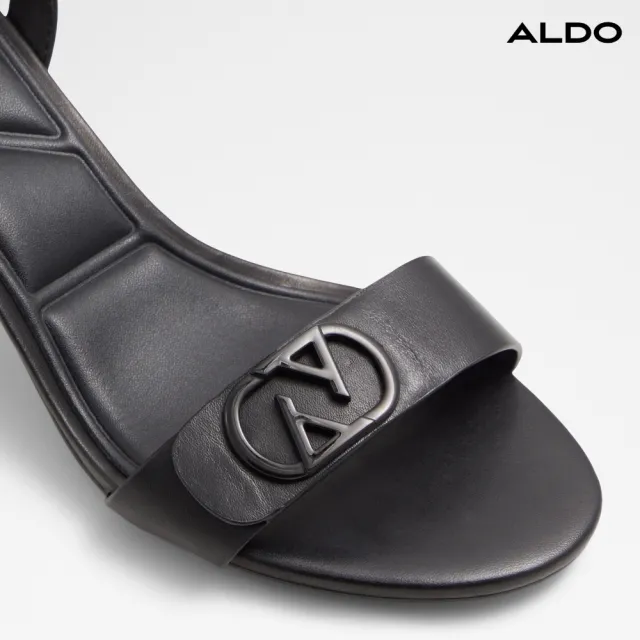 【ALDO】雙11★BUNG-純色繫帶舒適涼跟鞋-女鞋(黑色)