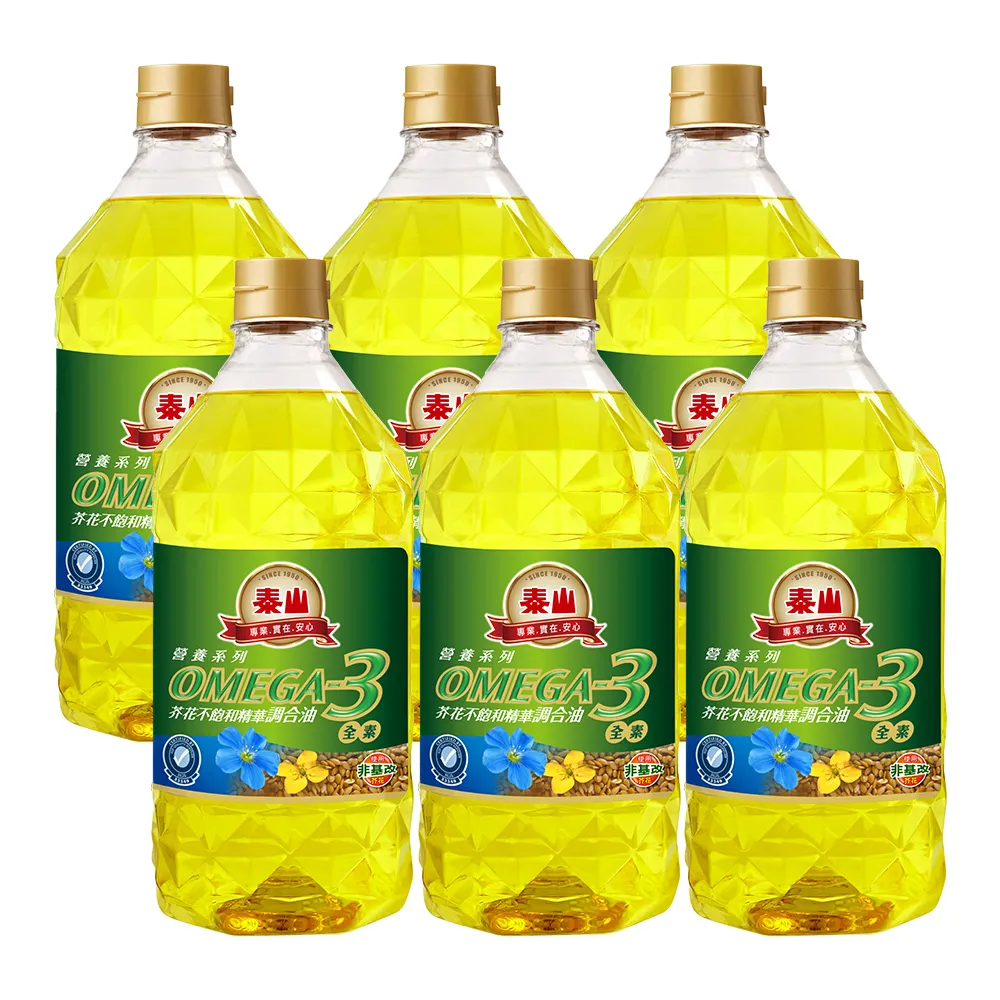 【泰山】Omega3 芥花不飽和精華調合油 2.4L 6入/箱