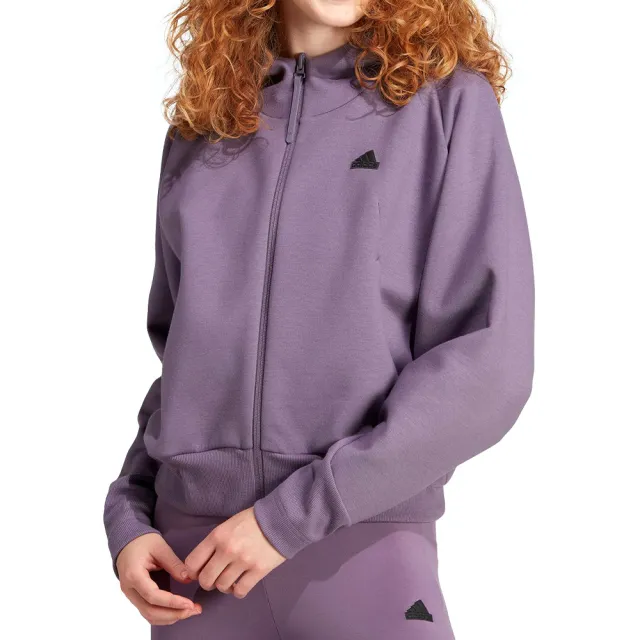 【adidas 愛迪達】W Z.N.E. FZ 女款 紫色 運動 休閒 百搭 連帽 外套 IN5132
