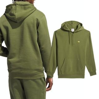 【adidas 愛迪達】SHMOO Hoodie 男款 軍綠色 休閒 連帽 帽T 長袖 II5969