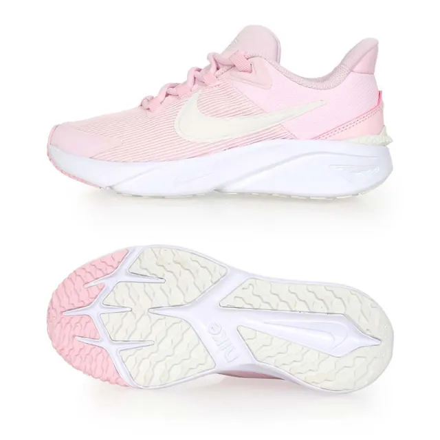 【NIKE 耐吉】23-25CM_STAR RUNNER 4 NN-GS 女大童慢跑鞋-運動 童鞋 粉紅白(DX7615-602)