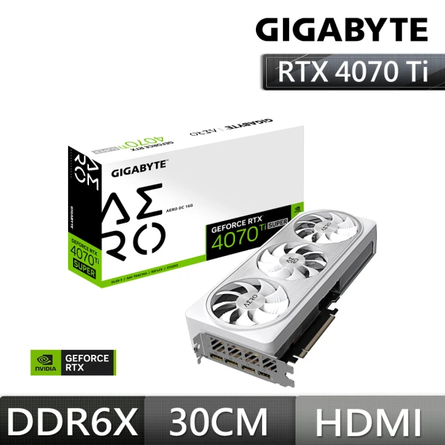 GIGABYTE 技嘉GIGABYTE 技嘉 GeForce RTX™ 4070 Ti SUPER AERO OC 16G顯示卡