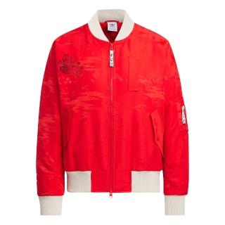 【adidas 愛迪達】STLE PAD JKT 女款 紅色 三葉草 新年 亞規 運動 休閒 外套 IX4220