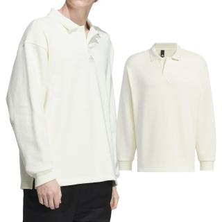 【adidas 愛迪達】ST FL LS POLO 男款 米白色 百搭 簡約 POLO衫 運動 休閒上衣 長袖 IT3973