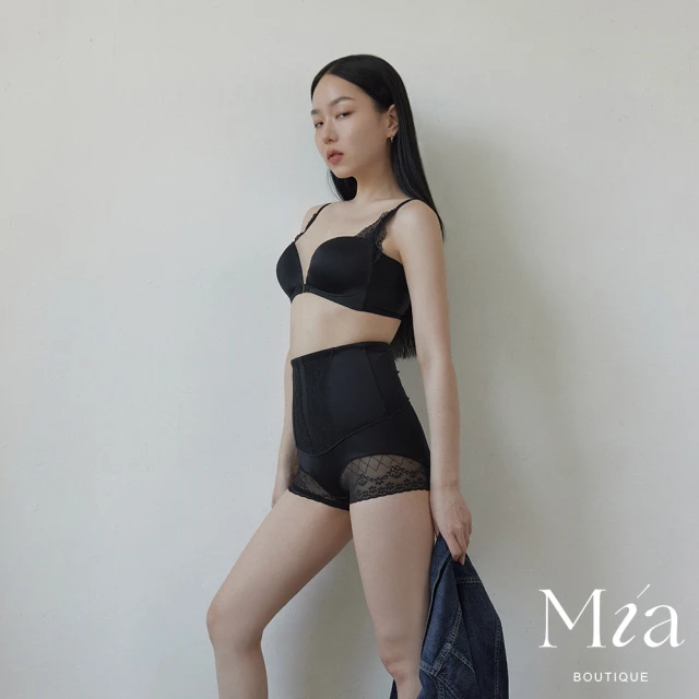 【Mia Boutique】捨不得脫系列•急塑型蕾絲緊緻高腰塑身四角褲