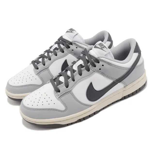 NIKE 耐吉】Wmns Dunk Low 女鞋男鞋煙灰黑勾奶油底低筒休閒鞋Light