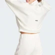 【adidas 愛迪達】W Z.N.E. QZ 女款 白色 立領 半開拉鍊 上衣 舒適 運動 休閒 長袖 IS3898