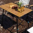 【Chill Outdoor】無段伸縮 鋁合金蛋捲桌 90cm 贈收納袋(折疊桌 野餐桌 行動桌 露營桌 戶外桌 休閒桌)