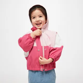 【GAP】女幼童裝 Logo印花連帽外套-粉紅色(890215)