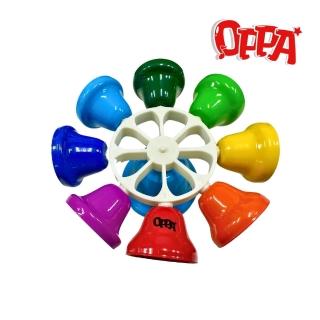 【OPPA】八音迷你彩虹轉鐘 附棒／彩虹鐵琴／兒童樂器 幼兒律動／奧福樂器(美國CPC、臺灣SGS檢驗認證)