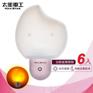 【太星電工】光之寶LED精靈自動小夜燈-6入(ZG802)