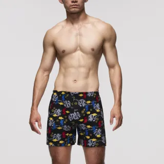 【Mr. DADADO】祥龍獻瑞 M-3L印花四角男內褲 天然絲光棉-吸濕排汗-GHQ407BL(黑)