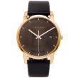 【Calvin Klein 凱文克萊】黑色時尚皮革錶帶手錶-灰黑面/43mm(K2G2G6C3)