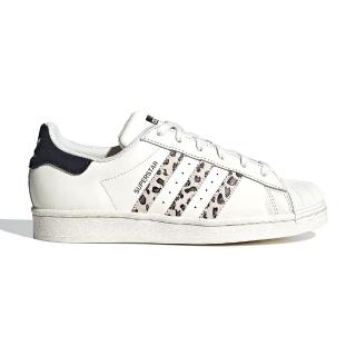 【adidas 愛迪達】SUPERSTAR Originals 女鞋 米白色 貝殼 豹紋 運動 休閒鞋 IF7615