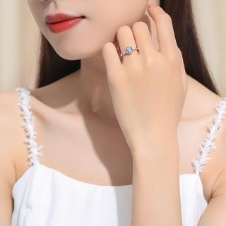 【米蘭精品】現貨+預購 莫桑石戒指925純銀(簡約六爪一克拉皇冠女飾品74gk30)