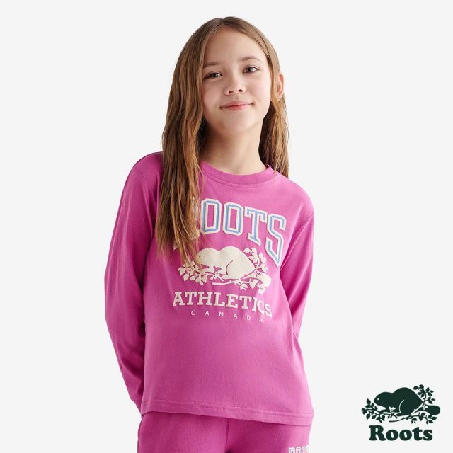 RootsRoots Roots 大童- RBA寬版長袖T恤(紫色)