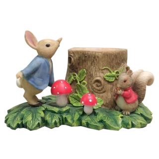 【PETER RABBIT 比得兔】比得兔蘑菇多功能置物盆(擺飾 鑰匙零錢 糖果盤 入厝禮品 收納盒 poly)