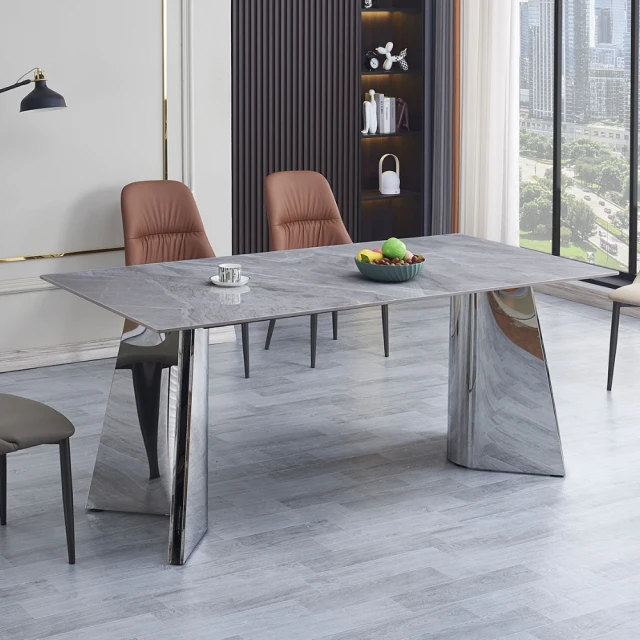 MUNA 家居 史塔克5.3尺科技木紋岩板餐桌/YB42/不
