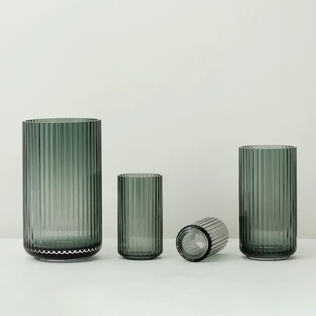 【北歐櫥窗】Lyngby Porcelain Lyngby 靈比 玻璃花瓶(H 25cm、透綠)