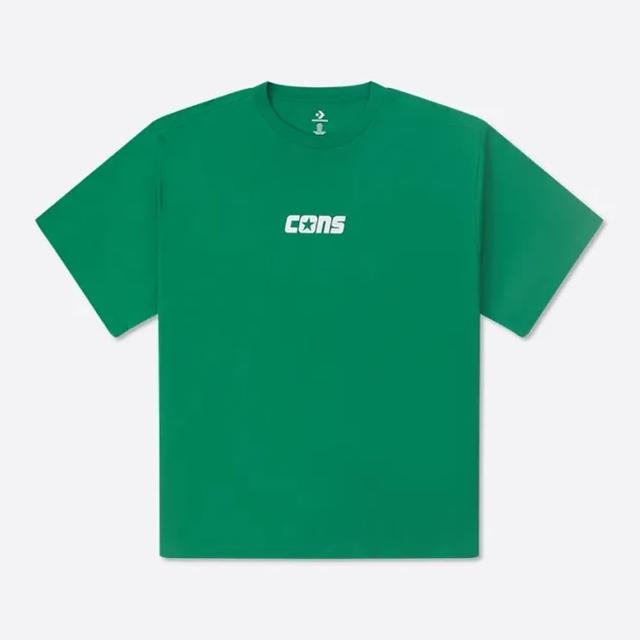 【CONVERSE】ONE STAR TEE 短袖上衣 短T 男 綠色(10026573-A03)