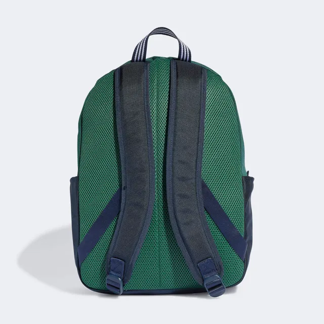 【adidas 愛迪達】Rifta Backpack 男款 女款 藍綠色 出遊 通勤 收納 學院風 後背包 II3319 - momo購物網 ...
