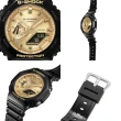 【CASIO 卡西歐】G-SHOCK 八角農家橡樹雙顯手錶-時尚黑金 畢業 禮物(GA-2100GB-1A)