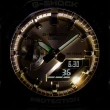 【CASIO 卡西歐】G-SHOCK 八角農家橡樹雙顯手錶-時尚黑金 母親節 禮物(GA-2100GB-1A)