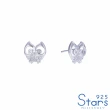 【925 STARS】純銀925耳釘 貓頭鷹耳釘/純銀925微鑲美鑽可愛貓頭鷹造型耳釘(2色任選)