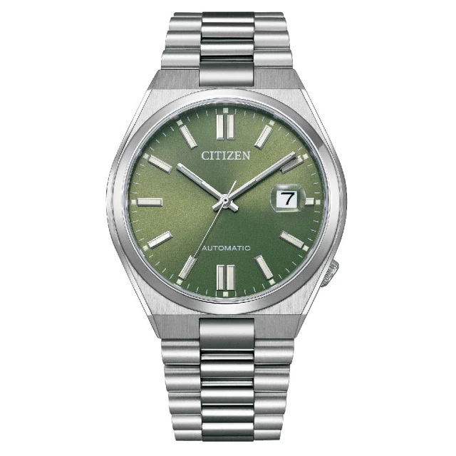 【CITIZEN 星辰】PANTONE限定情人節推薦款時尚腕錶 翡翠綠40mm(NJ0158-89Z)