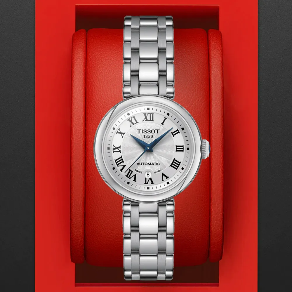 【TISSOT 天梭 官方授權】BELLISSIMA 簡約時尚羅馬機械腕錶 禮物推薦 畢業禮物(T1262071101300)