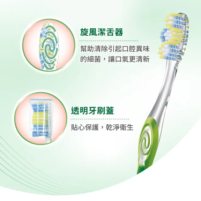 【Colgate 高露潔】旋風清新牙刷3入(軟毛牙刷/口腔清潔)