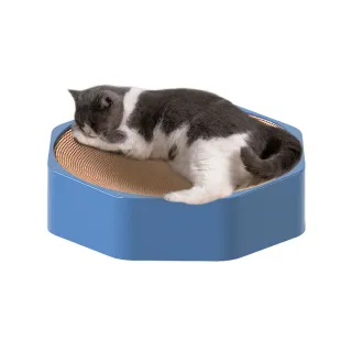 【PETDOS 派多斯】寵物多邊形貓抓板(超大空間 耐抓耐磨 可抓可睡 內芯可替換)