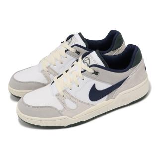 【NIKE 耐吉】休閒鞋 Full Force Low 男鞋 米白 灰 藍 麂皮 復古 低筒(FZ3595-100)