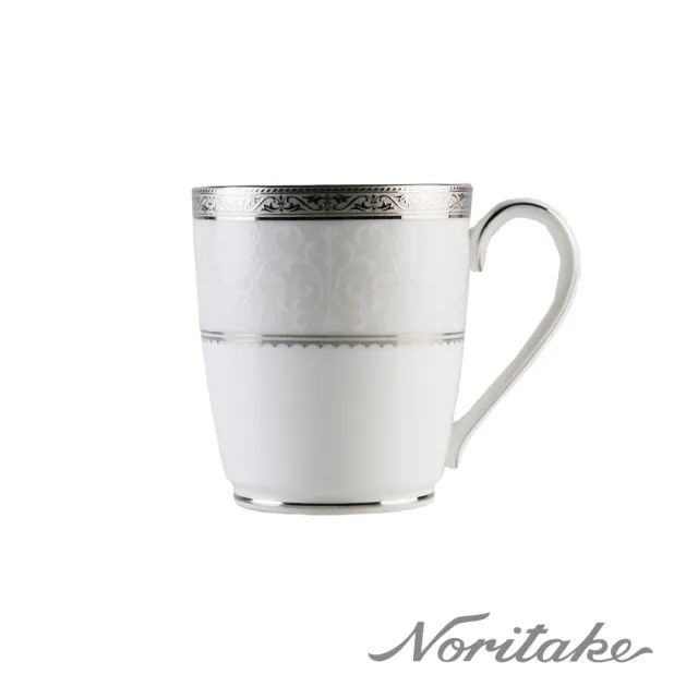 【NORITAKE】華麗年代馬克杯-金/銀邊 2色任選(單杯禮盒組)