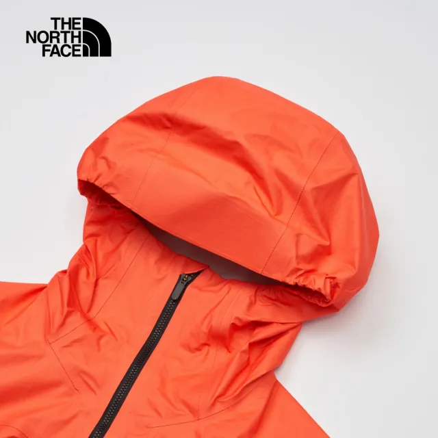 【The North Face】北面女款橘色防水透氣連帽衝鋒衣｜84PSCA1